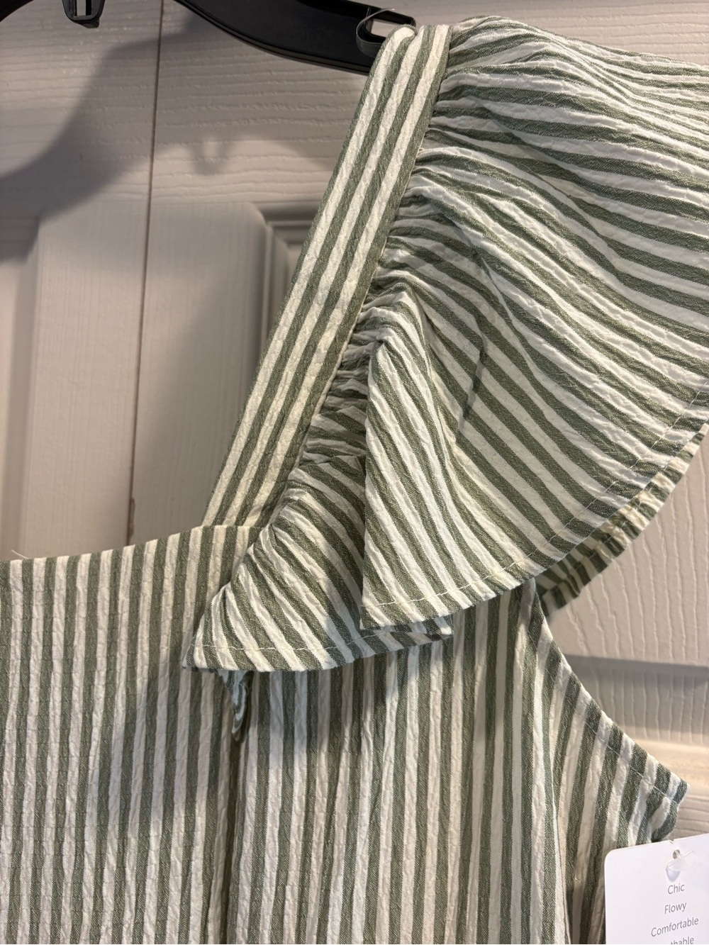 Green Stripe Ruffle Sundress - Picture 4 of 7